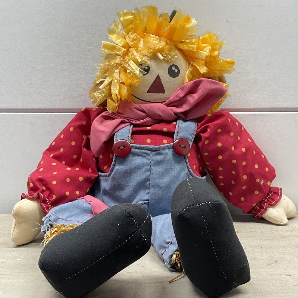 House of Lloyd The Strawsburgs Scarecrow Plush Doll Fall Harvest Decor